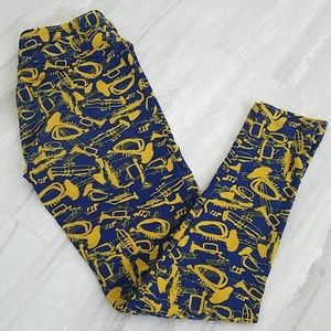 LULAROE music trumpet leggings Size OS